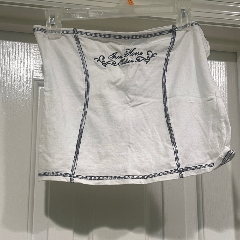 White Embroidered Women's Skirt